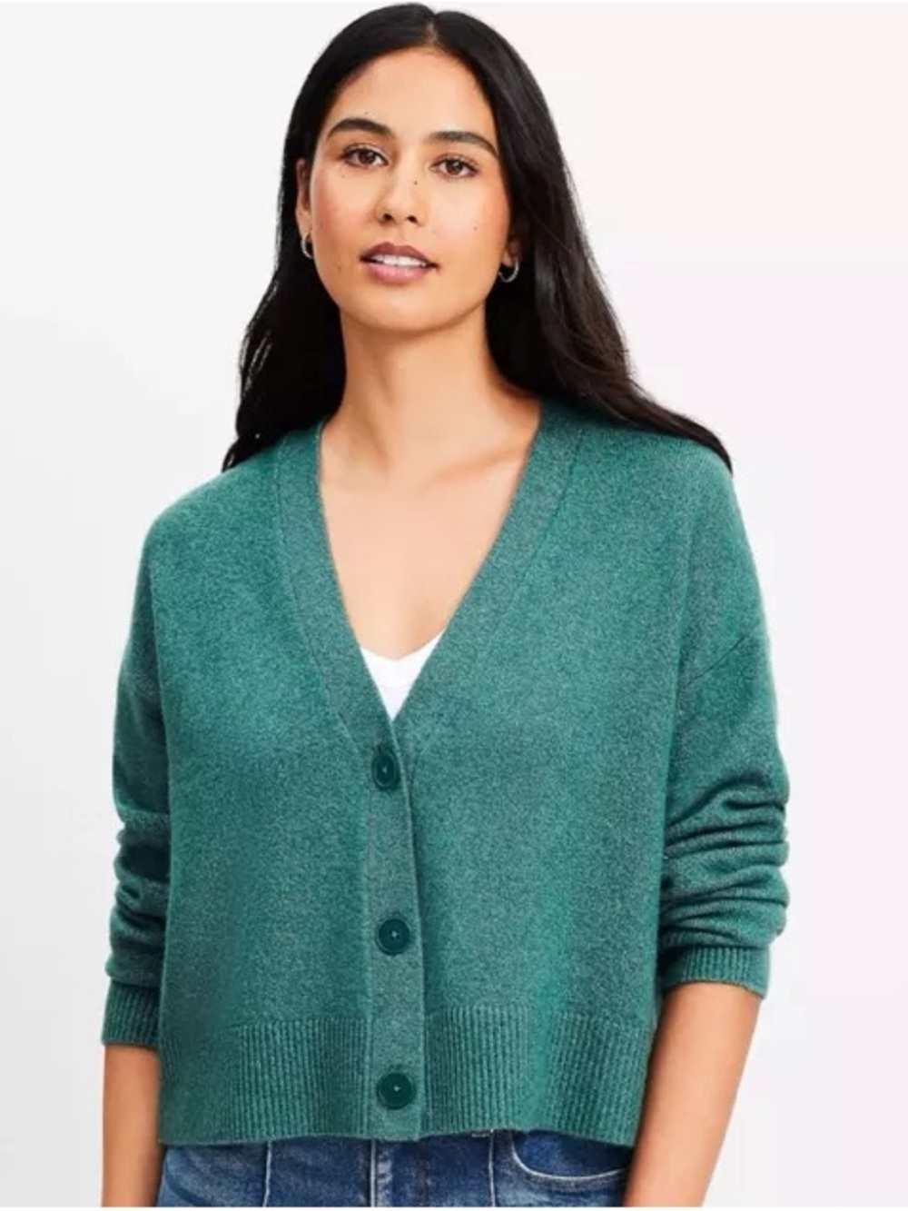 LOFT Cozy Teal Cardigan